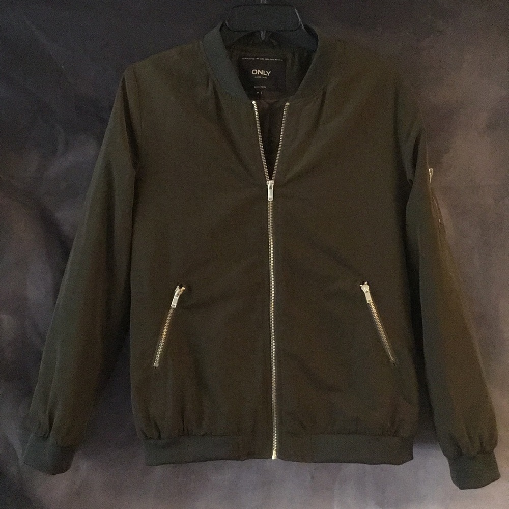 ONLY Green Bomber Jacket Size M